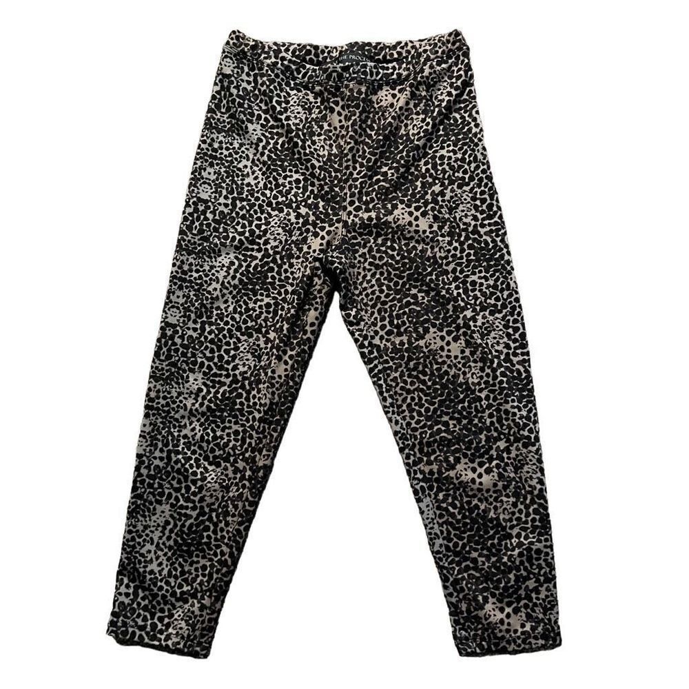 Live The Process Leopard Cropped Leggings Size Medium - Picture 2 of 5